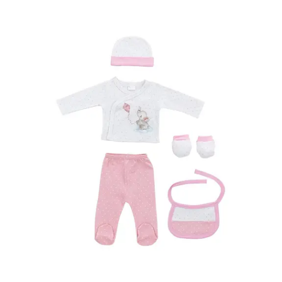 Slika Baby set Slonić 5/1 Roza - Interbaby