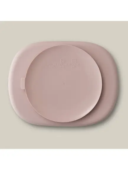 Slika Silikonski tanjur s poklopcem Dark Pink InterBaby 