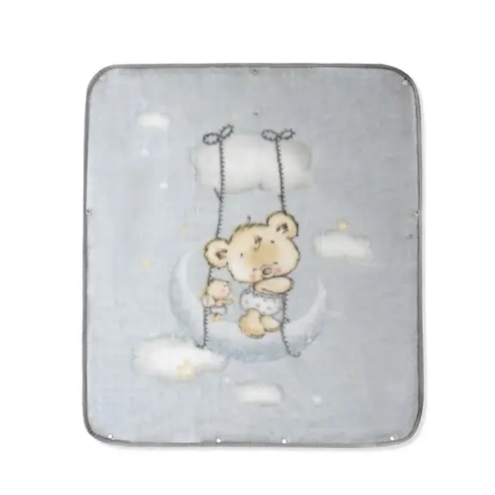 Slika Dekica i vreća za spavanje 80x90 cm Oblak siva InterBaby 