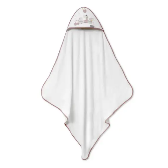 Slika Ručnik s kapuljačom Žirafa 100x100 Dark Pink - Interbaby