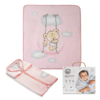 Slika Dekica i vreća za spavanje 80x90 cm Oblak roza InterBaby 