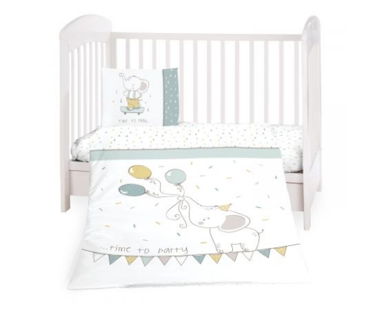 Slika Posteljina 3 elem. Elephant Time - Kikka Boo