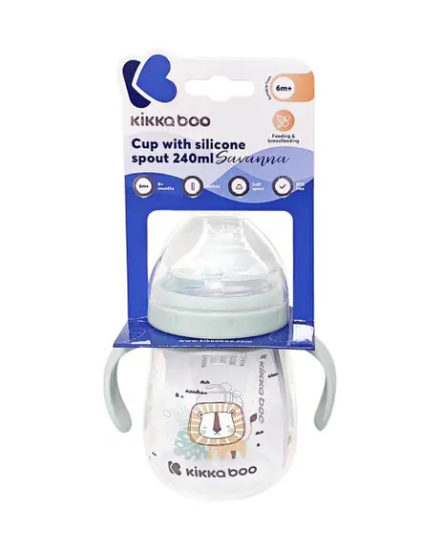 Slika Bočica sa silikonskim usnikom 240ml Savanna Mint - Kikka Boo