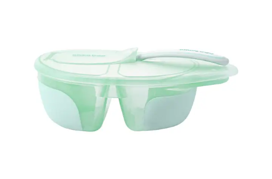 Slika Posuda s dva odjeljka i žlicom Tasty Mint - Kikka Boo