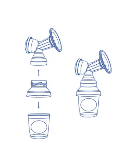 Slika posude za čuvanje majčinog mlijeka s adapterom Mint - Kikka Boo