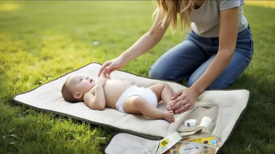 Slika Putna podloga za previjanje Shade Siva Zopa 