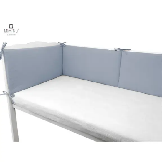 Slika Ogradica za krevetić Muslin Jeans 180x30cm - MimiNu
