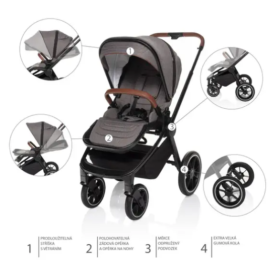 Slika Kolica Move Cross Rocky Grey/Black Zopa 