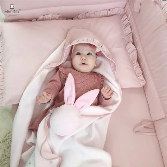 Slika Posteljina za bebe 2 elem Royal Puder Roza MimiNu 