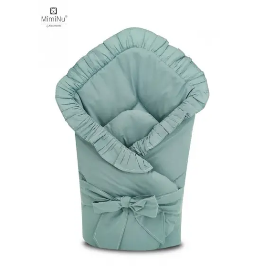 Slika Jastuk za nošenje s mašnom i volanom - Petrol - MimiNu