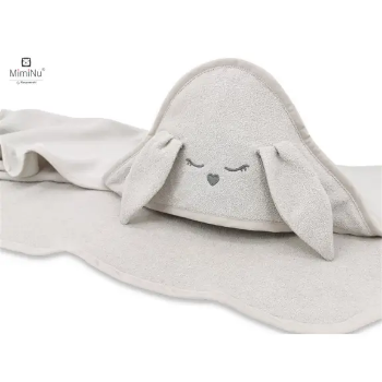 Slika Ručnik za bebe sa kapuljačom Zeko Bež - 100x100 cm MimiNu 