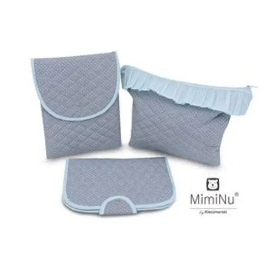 Slika Set od 3 torbice za bebinu torbu Pamuk Sive - MimiNu