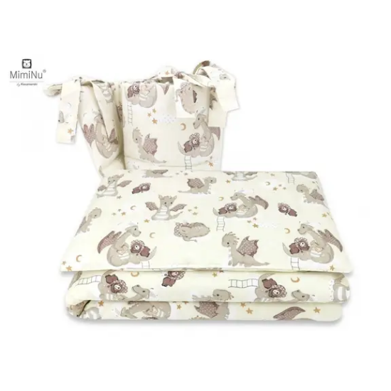 Slika Posteljina set 3 elem. Beba Zmaj (za krevetić 120x60 cm) - MimiNu