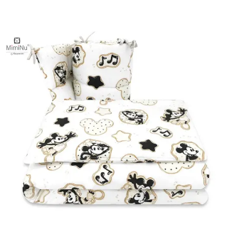 Slika Posteljina set 3 elem. Mickey Mouse (za krevetić 120x60 cm) - MimiNu