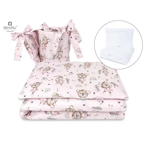 Slika Posteljina set 5 elem. Mala Balerina (za krevetić 120x60 cm) - MimiNu