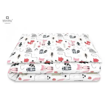 Slika Posteljina set 2 elem. Vesela Lisica roza (za krevetić 120x60 cm) - MimiNu