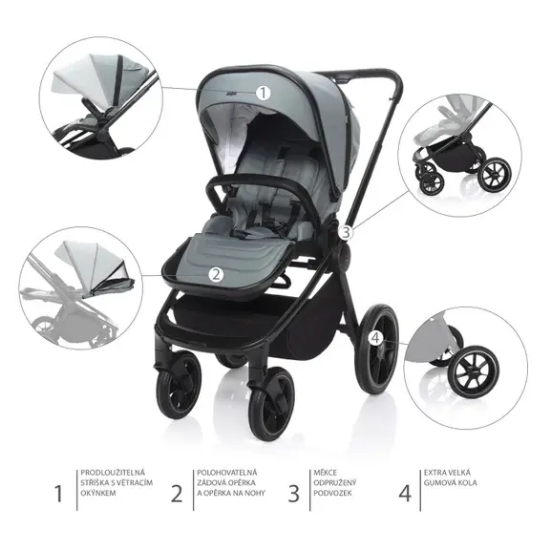 Slika Kolica Move Cross Antique Green/Gold Zopa 