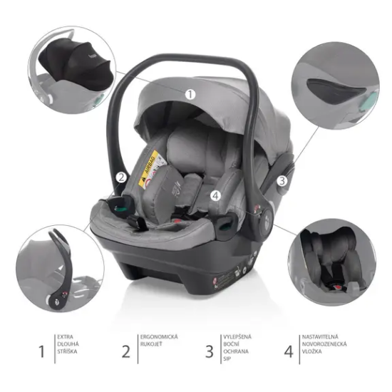 Slika Zopa autosjedalica XS Plus i-size, Titan Grey