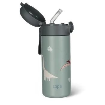 Slika Termo boca sa silikonskim držačem i nastavkom za piće 350 ml Dino Zopa 