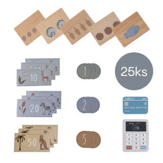 Slika Drvena dječja blagajna - set Zopa 