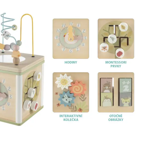 Slika Drvena kocka s aktivnostima Zopa 