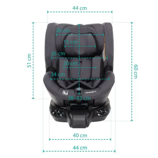 Slika Autosjedalica Voyager 2 i-Size, Crna Zopa 