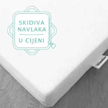 Slika Dječji madrac za mini krevetić / kolijevku 90×40 cm Premium - Woodies