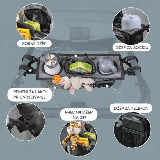 Slika Organizator za kolica Black Zopa 