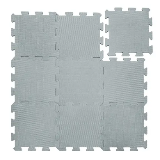 Slika Puzzle podloga od pjene 30 × 30 cm (9 kom) Light Grey Zopa 