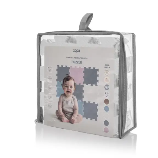 Slika Puzzle podloga od pjene 30 × 30 cm (9 kom) Ivory Beige Zopa 