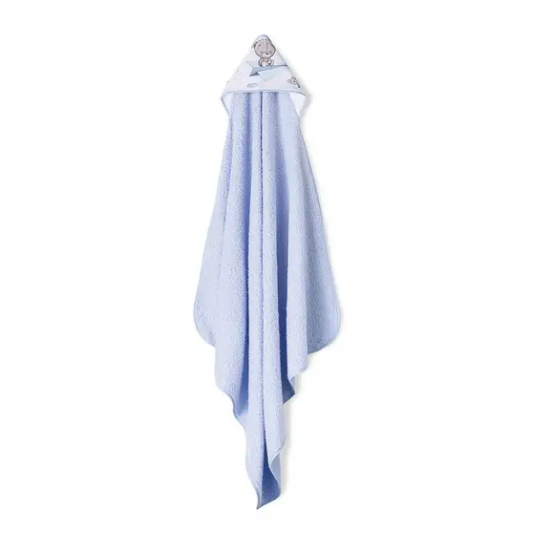 Slika Ručnik s kapuljačom Paper Plane 100x100 Plavi - Interbaby