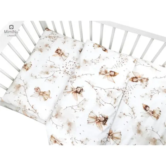 Slika Posteljina set 2 elem. Vile Puder Bež (za krevetić 120x60 cm) - MimiNu