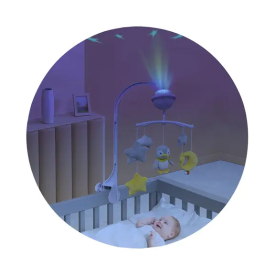 Slika Glazbeni vrtuljak i projektor Penguin - Chipolino