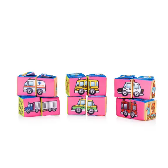 Slika Set mekih edukativnih kocki – 12 kom - Chipolino