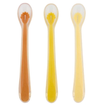 Slika 3-dijelni set ergonomskih silikonskih žličica mr. lion trixie® 