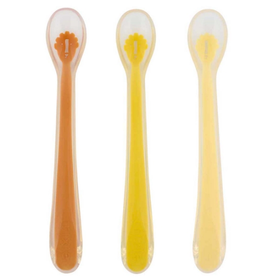 Slika 3-dijelni set ergonomskih silikonskih žličica mr. lion trixie® 