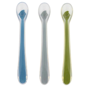 Slika 3-dijelni set ergonomskih silikonskih žličica mr. shark trixie® 