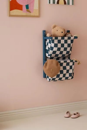 Slika Zidna pohrana Check teal - Kid's Concept