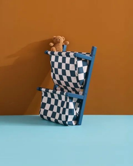 Slika Zidna pohrana Check teal - Kid's Concept