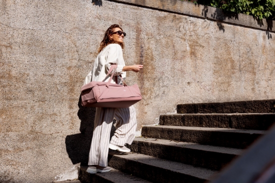 Slika Voksi Carry me, mekana prijenosna košara Blush Pink Leaf