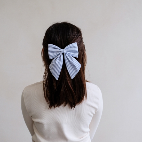 Slika Mašnice za kosu - Plave prugice