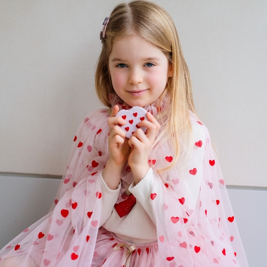 Slika Dječja suknja od tila - Srca