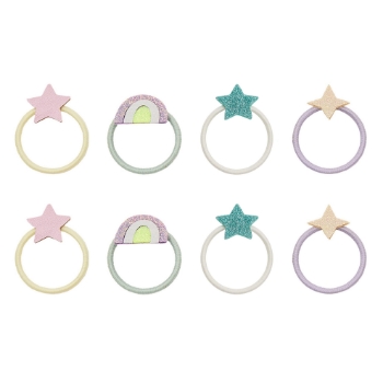 Slika Dječje gumice za kosu - Duga i zvjezdice