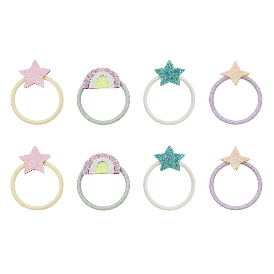 Slika Dječje gumice za kosu - Duga i zvjezdice