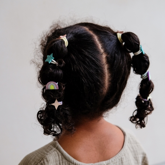 Slika Dječje gumice za kosu - Duga i zvjezdice