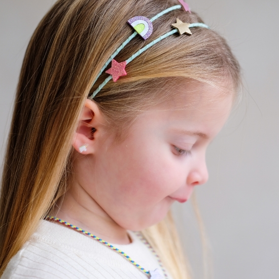 Slika Dupli rajf za kosu - Duga i zvjezdice