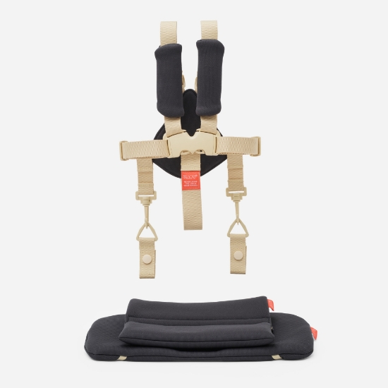 Slika Klapp Set Jastučići i Sigurnosni pojas, Charcoal Black KAOS