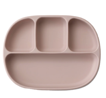 Slika Silikonski tanjur s poklopcem Dark Pink InterBaby 