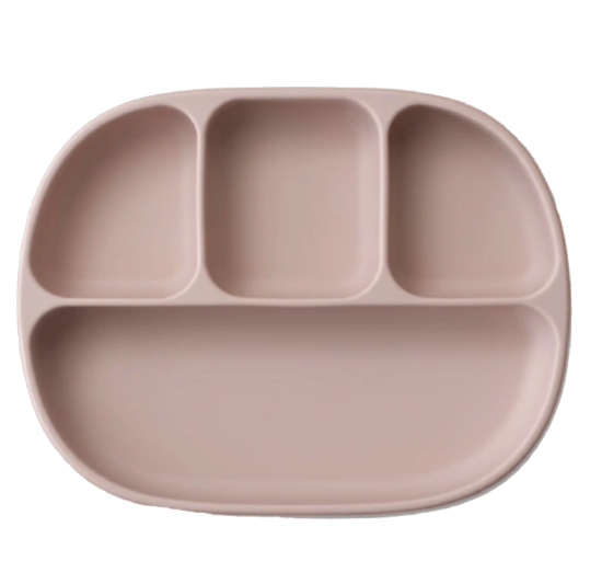 Slika Silikonski tanjur s poklopcem Dark Pink InterBaby 