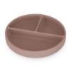 Slika Silikonski okrugli tanjur s odjeljcima i vakuumom 6 m+ Take&amp;Match, Velvet Latte PETITE&amp;MARS 